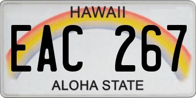 HI license plate EAC267