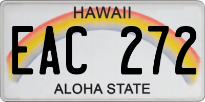 HI license plate EAC272