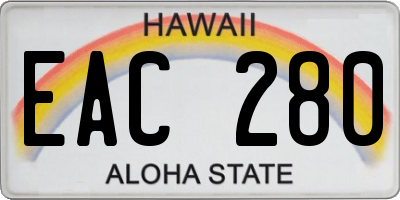 HI license plate EAC280