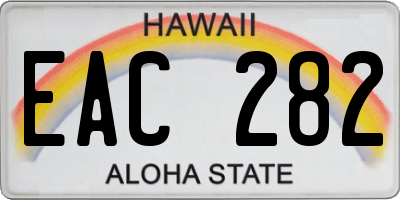 HI license plate EAC282