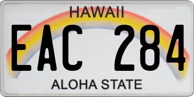 HI license plate EAC284