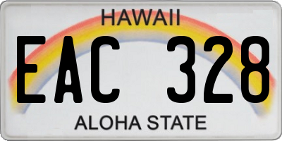 HI license plate EAC328