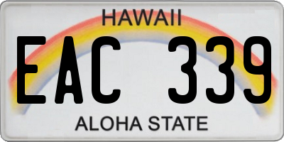 HI license plate EAC339