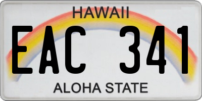 HI license plate EAC341