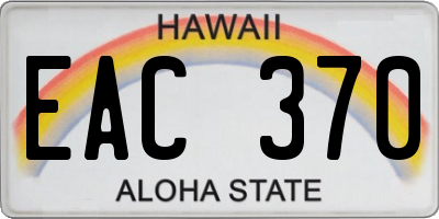 HI license plate EAC370