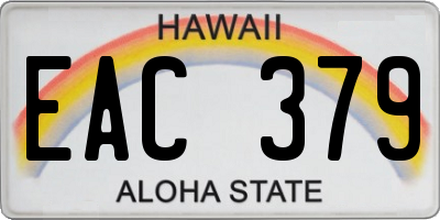 HI license plate EAC379