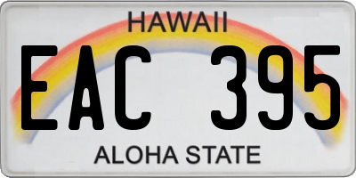 HI license plate EAC395