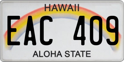 HI license plate EAC409