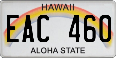 HI license plate EAC460