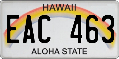 HI license plate EAC463