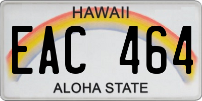 HI license plate EAC464