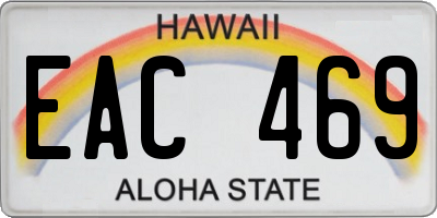 HI license plate EAC469