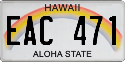 HI license plate EAC471