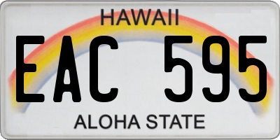 HI license plate EAC595