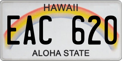 HI license plate EAC620