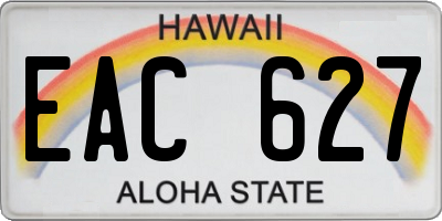 HI license plate EAC627