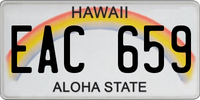 HI license plate EAC659