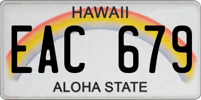 HI license plate EAC679