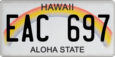 HI license plate EAC697