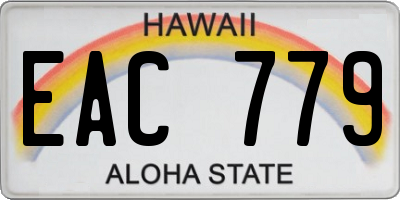 HI license plate EAC779