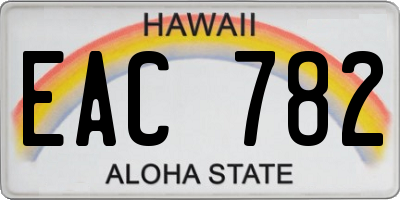 HI license plate EAC782