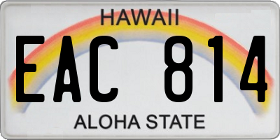 HI license plate EAC814