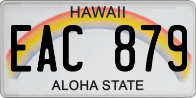 HI license plate EAC879