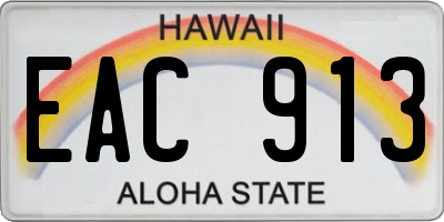 HI license plate EAC913