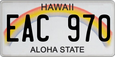HI license plate EAC970