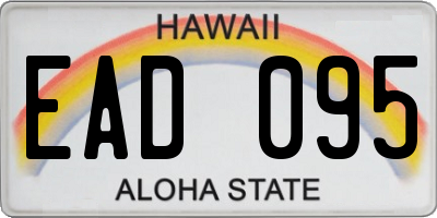 HI license plate EAD095
