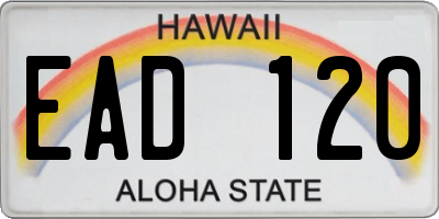 HI license plate EAD120