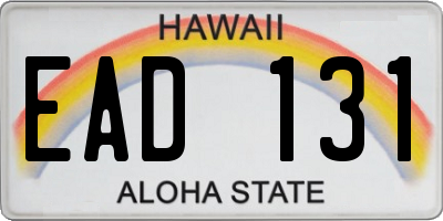 HI license plate EAD131