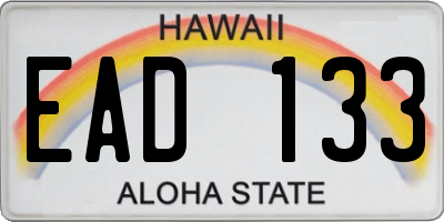 HI license plate EAD133