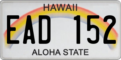 HI license plate EAD152