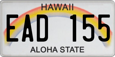 HI license plate EAD155