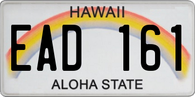 HI license plate EAD161