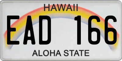 HI license plate EAD166