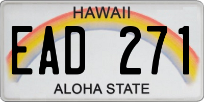 HI license plate EAD271