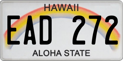 HI license plate EAD272