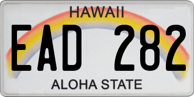HI license plate EAD282
