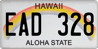 HI license plate EAD328