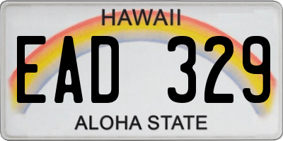 HI license plate EAD329