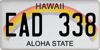 HI license plate EAD338