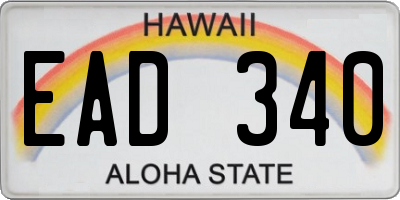 HI license plate EAD340