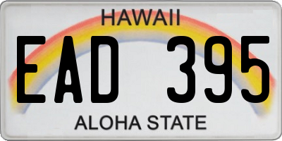 HI license plate EAD395