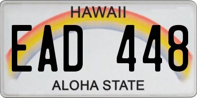 HI license plate EAD448