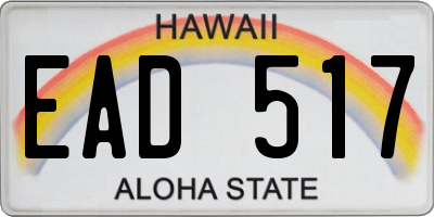 HI license plate EAD517