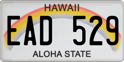 HI license plate EAD529