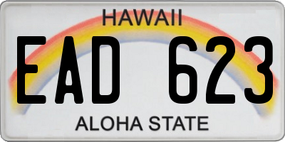 HI license plate EAD623