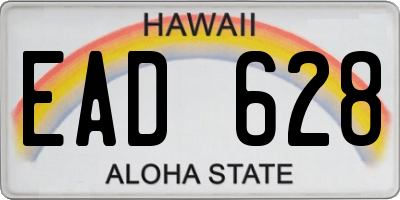 HI license plate EAD628